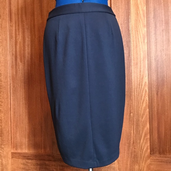 The Limited Navy with Bronze Button Pencil Skirt - Picture 3 of 7